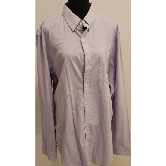 Banana Republic Soft Wash Men's Purple Long Sleeve Button Shirt SZ Tall X-LG NWT - Picture 2 of 8